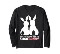 Cute Easter Bunny Everybody Needs Somebunny Girls & Toddlers Maglia a Manica