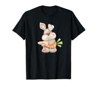 Cute Easter Bunny with Carrot for Women Who Loves Rabbits Maglietta