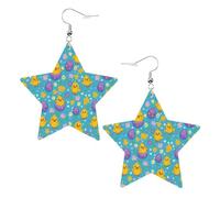 Cute Easter Chicks And Eggs Orecchini Moda Orecchini In Pelle Divertenti Accessori Per Cosplay Tutti I Giorni Carnevale