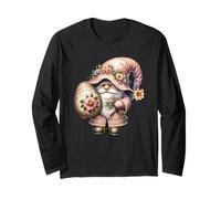 Cute Easter GNOME Decor for Women Floral Easter Egg Hunting Maglia a Manica