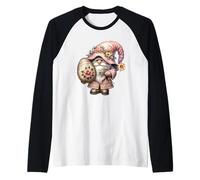 Cute Easter GNOME Decor for Women Floral Easter Egg Hunting Maglia con Maniche Raglan