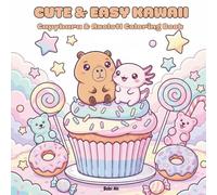 Cute & Easy KAWAII: Capybara & Axolotl Coloring Book