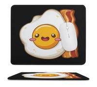 Cute Egg And Bacon Tappetino Mouse Soffice Mousepad Base in Gomma Tappetino per Mouse per Casa Computer Gioco 25X30Cm