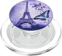 Cute Eiffel Tower Watercolor Design Paris Travel Gift White PopSockets PopGrip per MagSafe