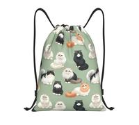 Cute Elegant Cats Uomo Donna Zainetto Resistente Gym Sack Impermeabile Sacca Sportiva Per Calcio Scarpe Palestra