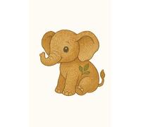 Cute Elephant: Adorable daily planner featuring a cozy embroidered-style elephant for journaling, sketching, and creative planning