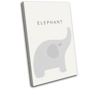 Cute Elephant Animal For Kids Room SINGLE TELA parete arte foto stampa
