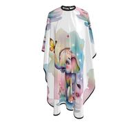 Cute Elephant Unisex Mantella Taglio Capelli Antiaderente Mantello Da Barbiere Con Chiusura A Gancio Mantella Parrucchiere Per Parrucchieri Tagliare I Capelli Acconciatura 168X140Cm