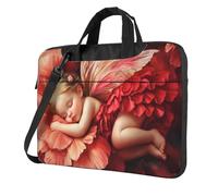 Cute Fairy Sleeping On Giant Flower Laptop Bag Laptop Case 15.6 Pollice Borse per Computer Imbottito Copertura Del Manicotto Per Le Donne Uomini