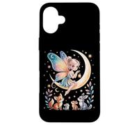 Cute Fairy Tales Magic Moon Animals Mythical Girl Custodia per iPhone 16 Plus