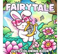 Cute Fairytale Coloring Book: Magical Fantasy Coloring Pages featuring Adorable Animal Characters in Whimsical Worlds and Kawaii Illustrations for All Ages Creative Fun and Calm