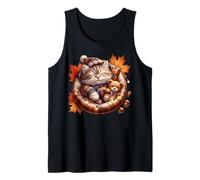 Cute Fall Cat Graphic for Cat Grandma And Autumn Kitten Mom Canotta