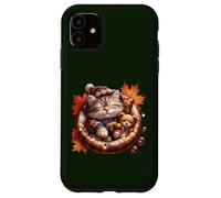 Cute Fall Cat Graphic For Cat Grandma And Autumn Kitten Mom Custodia per iPhone 11
