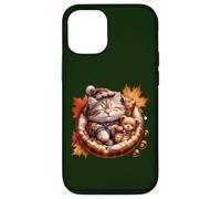 Cute Fall Cat Graphic For Cat Grandma And Autumn Kitten Mom Custodia per iPhone 12/12 Pro