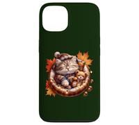 Cute Fall Cat Graphic For Cat Grandma And Autumn Kitten Mom Custodia per iPhone 13