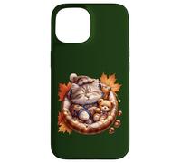 Cute Fall Cat Graphic For Cat Grandma And Autumn Kitten Mom Custodia per iPhone 15
