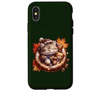 Cute Fall Cat Graphic For Cat Grandma And Autumn Kitten Mom Custodia per iPhone X/XS