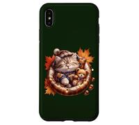 Cute Fall Cat Graphic For Cat Grandma And Autumn Kitten Mom Custodia per iPhone XS Max