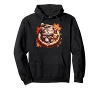 Cute Fall Cat Graphic for Cat Grandma And Autumn Kitten Mom Felpa con Cappuccio