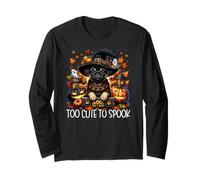 Cute Fall Dog And Halloween Pug Puppy Is Too Cute To Spook Maglia a Manica