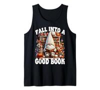 Cute Fall Into A Good Book Lover GNOME Graphic for Bookworm Canotta
