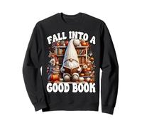 Cute Fall Into A Good Book Lover GNOME Graphic for Bookworm Felpa