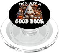Cute Fall Into A Good Book Lover Gnome Graphic For Bookworm PopSockets PopGrip per MagSafe