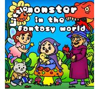 cute fantasy adventure coloring book: Little monster in the fantasy world