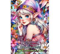 Cute Fantasy Female Gnome For Coloring