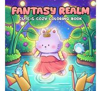 Cute Fantasy Realm Coloring Book: Magical Realm Coloring Pages | Cute and Enchanting Illustrations of Magical Beings, Cozy Landscapes, and Fantasy Adventures for Teens and Adults