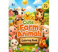 Cute Farm Animals: Coloring Book