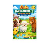 Cute Farm Animals Coloring Book for Kids
