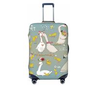 Cute Farm Birds Travel Luggage Covers - Elasticità Valigie Coperture Protector per bagagli 45-81 cm, Nero , L