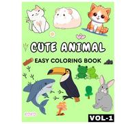 Cute Farm Coloring Book: 50 Bold & Easy Designs of Adorable Farm Animals, Fresh Produce, Charming Farm Life Scenes for Relaxation and Fun, Perfect for Kids and Adults to Color and Enjoy