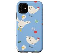 Cute Farmhouse Chicken Pattern with Country Cottage Style Custodia per iPhone 11