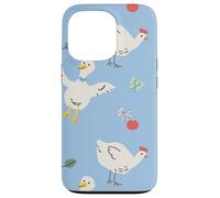 Cute Farmhouse Chicken Pattern with Country Cottage Style Custodia per iPhone 13 Pro
