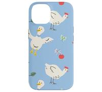 Cute Farmhouse Chicken Pattern with Country Cottage Style Custodia per iPhone 14