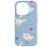 Cute Farmhouse Chicken Pattern with Country Cottage Style Custodia per iPhone 14 Pro