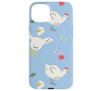 Cute Farmhouse Chicken Pattern with Country Cottage Style Custodia per iPhone 15 Plus