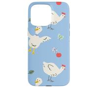 Cute Farmhouse Chicken Pattern with Country Cottage Style Custodia per iPhone 15 Pro Max