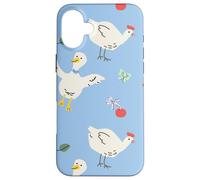 Cute Farmhouse Chicken Pattern with Country Cottage Style Custodia per iPhone 16 Plus
