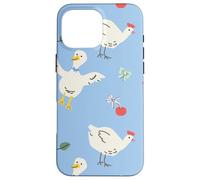 Cute Farmhouse Chicken Pattern with Country Cottage Style Custodia per iPhone 16 Pro Max