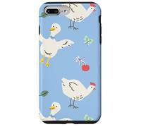 Cute Farmhouse Chicken Pattern with Country Cottage Style Custodia per iPhone 7 Plus/8 Plus