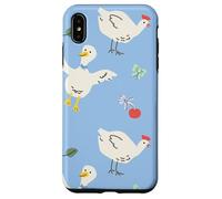 Cute Farmhouse Chicken Pattern with Country Cottage Style Custodia per iPhone XS Max