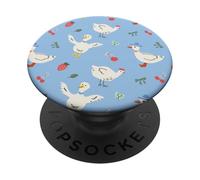 Cute Farmhouse Chicken Pattern with Country Cottage Style PopSockets PopGrip Adesivo