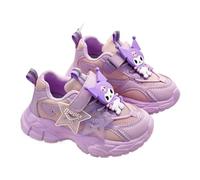 Cute Fashion Sports Shoes for Little Girls with Breathable Mesh Sneakers (Purple,33)