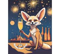 cute fennec fox notebook | happy new year: animal notepad | 110 pages, ruled, 7.5"x9.25"