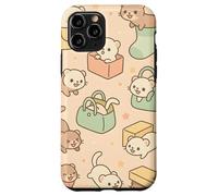 Cute Ferret Cartoon Kawaii Pastel Animal Playtime Art Custodia per iPhone 11 Pro
