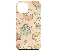 Cute Ferret Cartoon Kawaii Pastel Animal Playtime Art Custodia per iPhone 13
