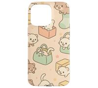 Cute Ferret Cartoon Kawaii Pastel Animal Playtime Art Custodia per iPhone 15 Pro Max